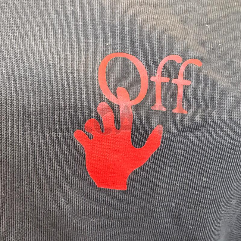 T SHIRT UOMO OFF WHITE NERO STAMPA ROSSA | Mercatino dell'Usato Molfetta 5