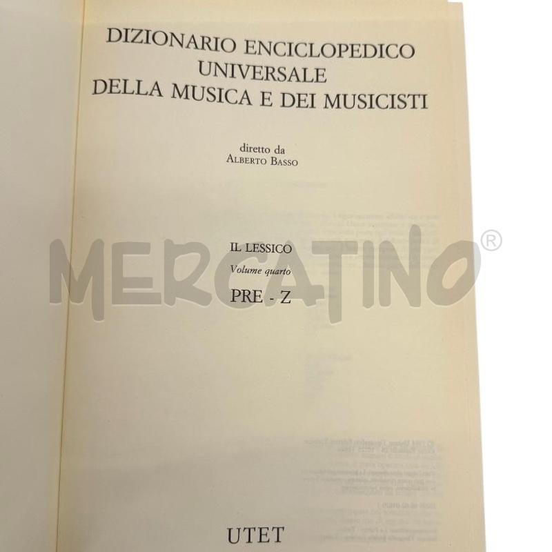 UTET DIZIONARIO DELA MUSICA E DEI MUSICISTI | Mercatino dell'Usato Molfetta 3