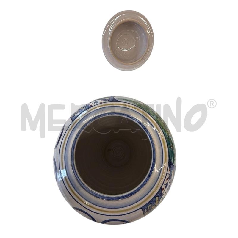 VASO CON COPERCHIO DERUTA DONNA SDRAIATA  | Mercatino dell'Usato Molfetta 4