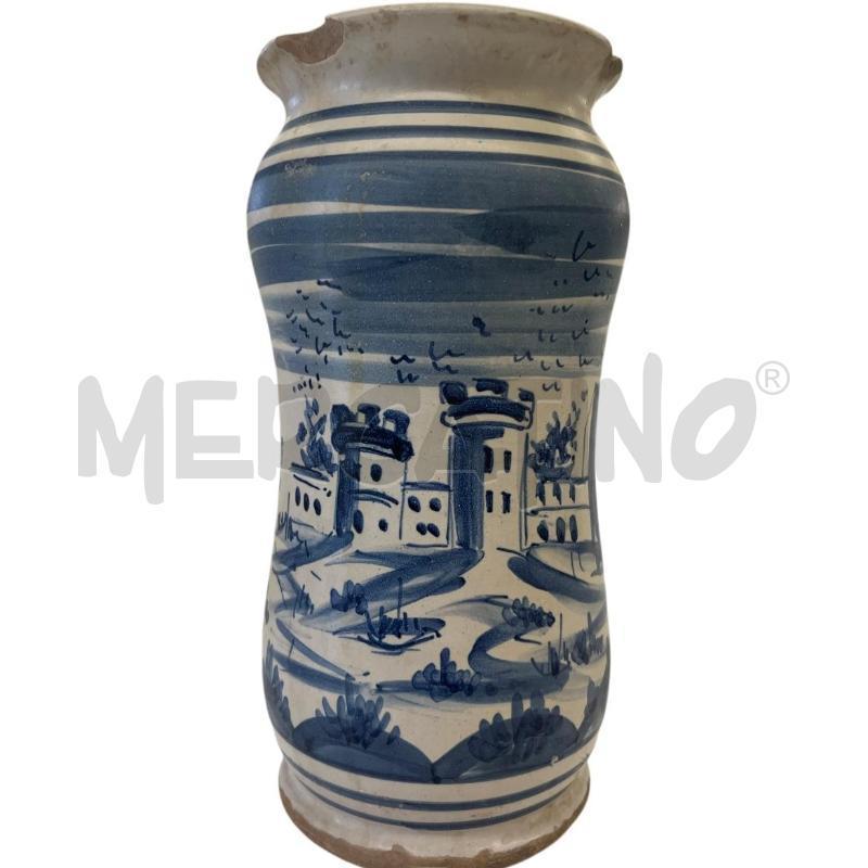 VASO MAIOLICA ANTICO SCHEGGIATO CASTELLO DIP. A MANO | Mercatino dell'Usato Molfetta 5