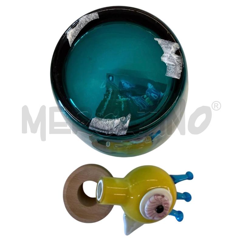 VASO PAPAGENO PEPPE LEONARDO VERDE TAPPO PAPPAGALLO GIALLO  | Mercatino dell'Usato Molfetta 3