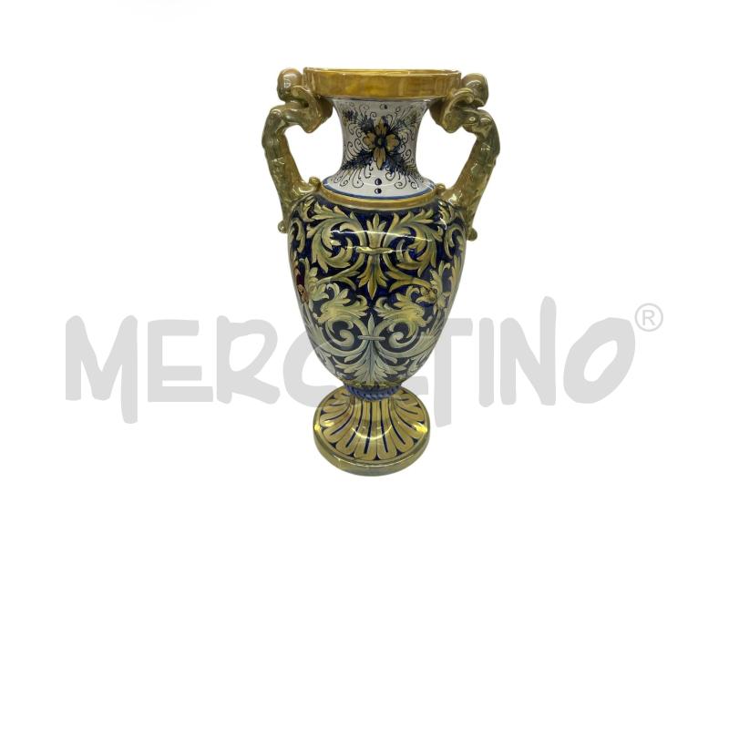 VASO ROBBIA GUALDO TADINO ITALY H.40 CM BASE SBECCATA  | Mercatino dell'Usato Molfetta 1