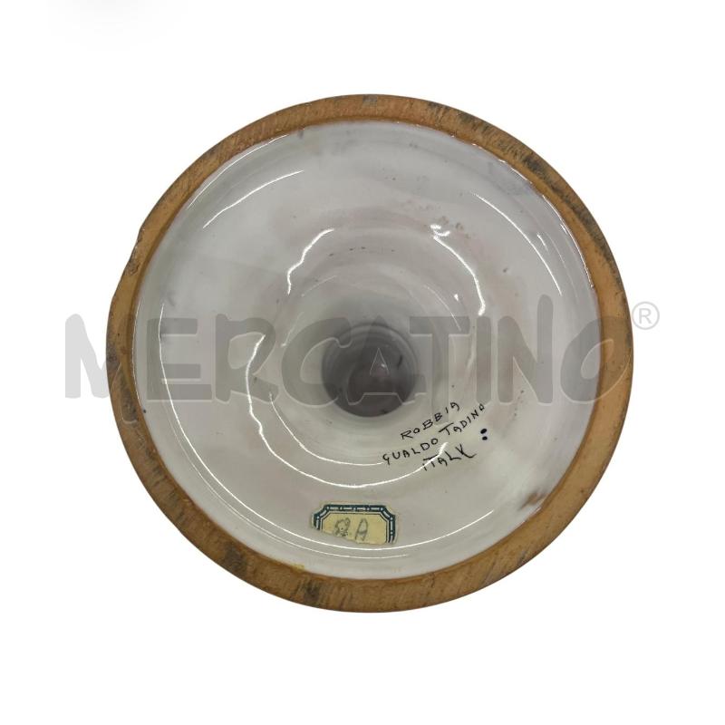VASO ROBBIA GUALDO TADINO ITALY H.40 CM BASE SBECCATA  | Mercatino dell'Usato Molfetta 4