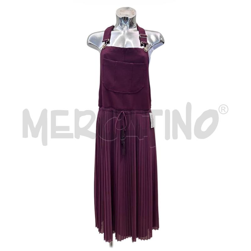 VESTITO DONNA ATOS LOMBARDINI BORDEAUX GONNA PLISSE | Mercatino dell'Usato Molfetta 1