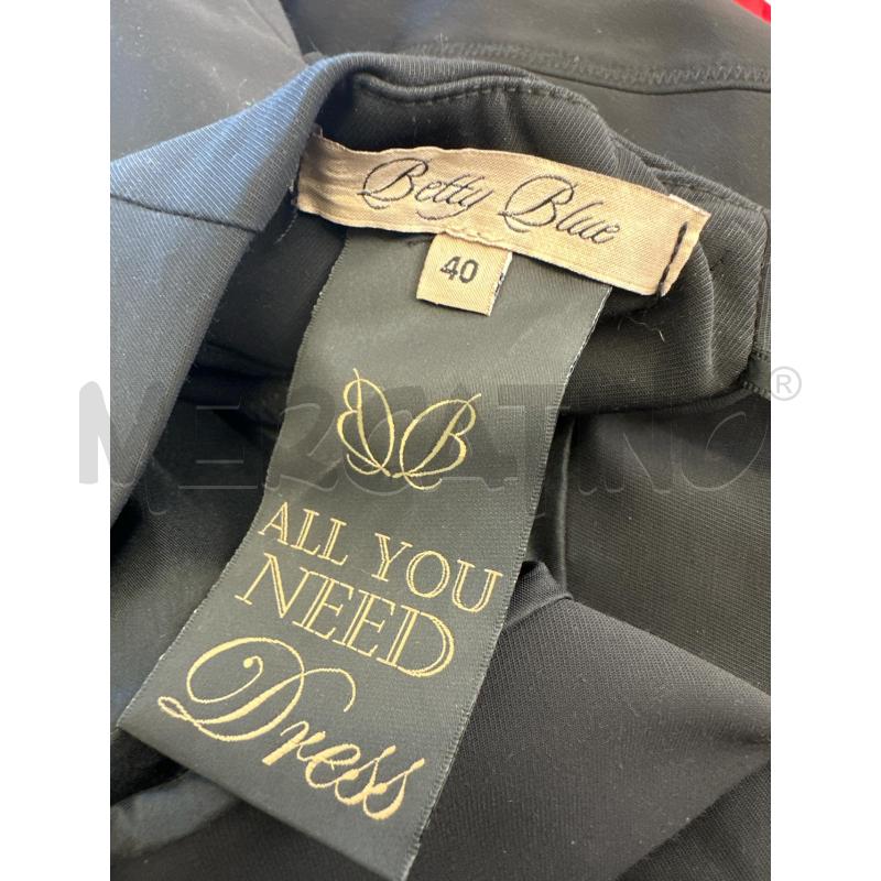 VESTITO DONNA BETTY BLUE NERO FIOCCO | Mercatino dell'Usato Molfetta 3