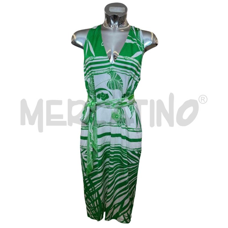VESTITO DONNA CLASS ROBERTO CAVALLI BIANCO VERDE | Mercatino dell'Usato Molfetta 1