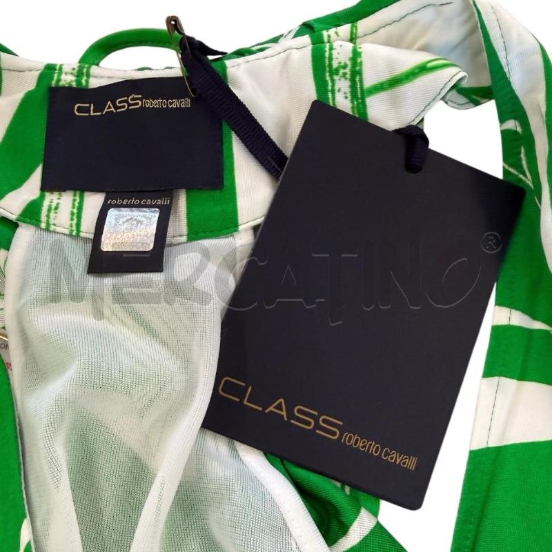 VESTITO DONNA CLASS ROBERTO CAVALLI BIANCO VERDE | Mercatino dell'Usato Molfetta 4