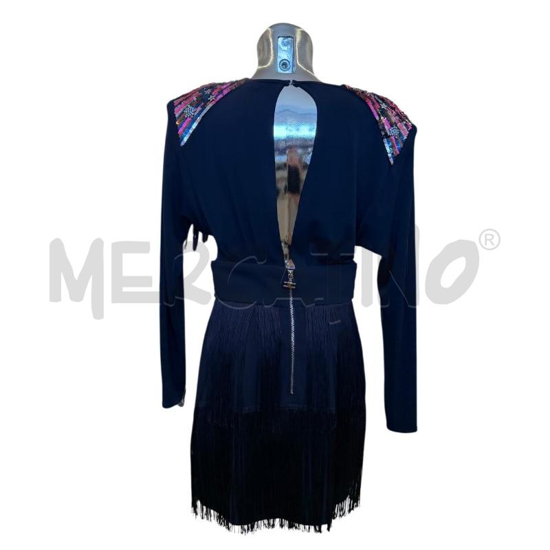 VESTITO DONNA ELISABETTA FRANCHI BLU FRANGE PAILETTE | Mercatino dell'Usato Molfetta 2
