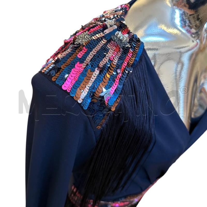 VESTITO DONNA ELISABETTA FRANCHI BLU FRANGE PAILETTE | Mercatino dell'Usato Molfetta 3