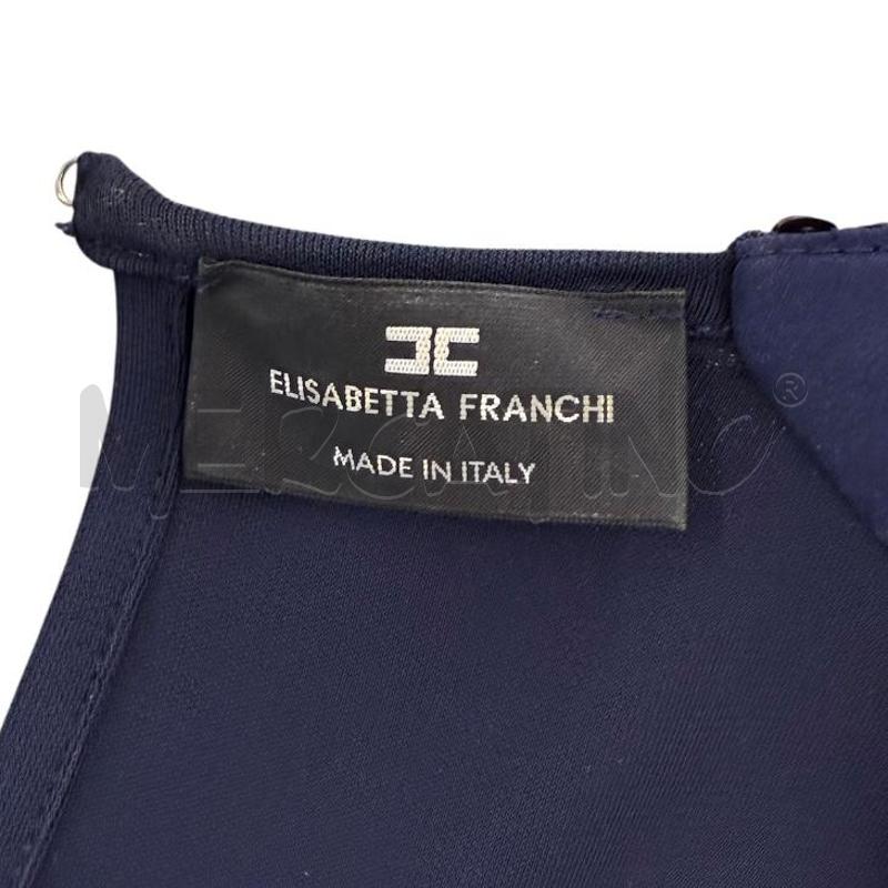 VESTITO DONNA ELISABETTA FRANCHI BLU FRANGE PAILETTE | Mercatino dell'Usato Molfetta 4