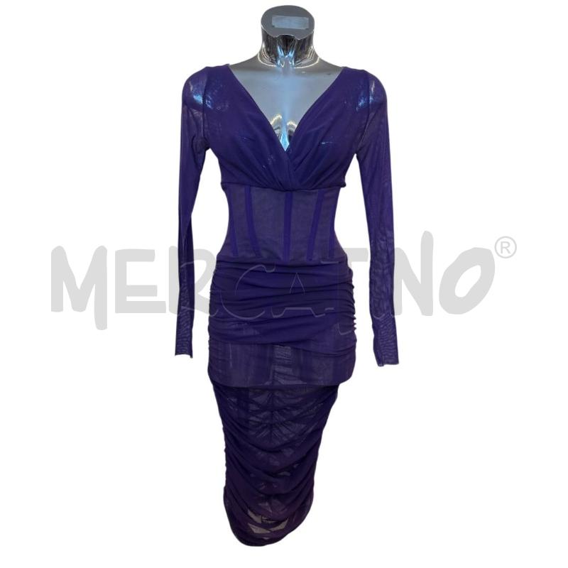VESTITO DONNA ELISABETTA FRANCHI LILLA CORSETTO VELATO | Mercatino dell'Usato Molfetta 1