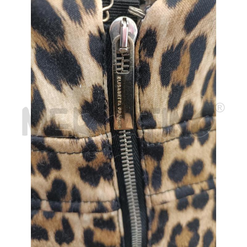VESTITO DONNA ELISABETTA FRANCHI MARRONE MACULATO CINTO DORATO | Mercatino dell'Usato Molfetta 3