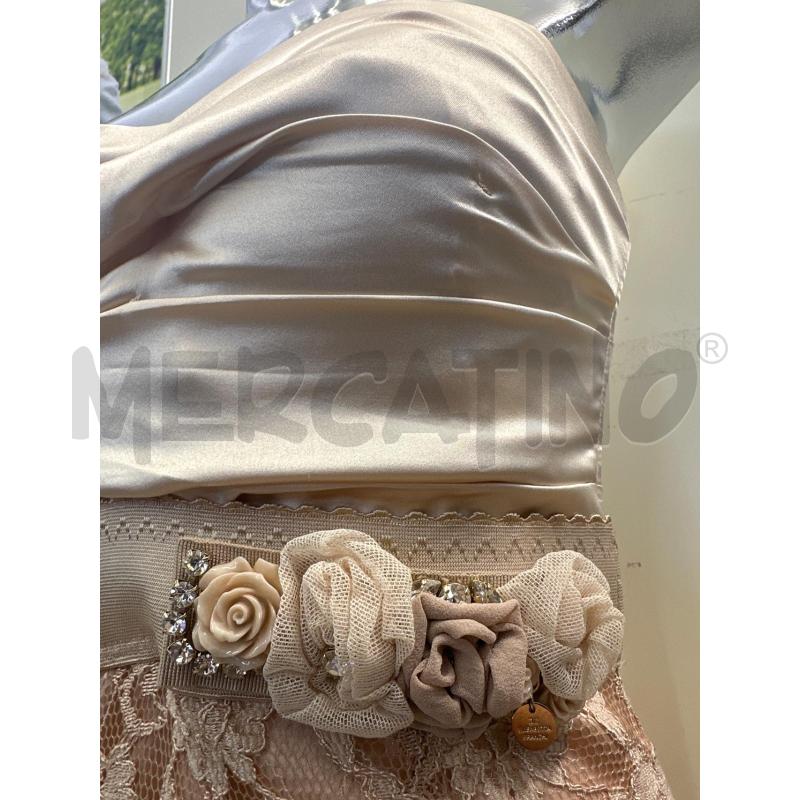 VESTITO DONNA ELISABETTA FRANCHI PIZZO BEIGE | Mercatino dell'Usato Molfetta 2