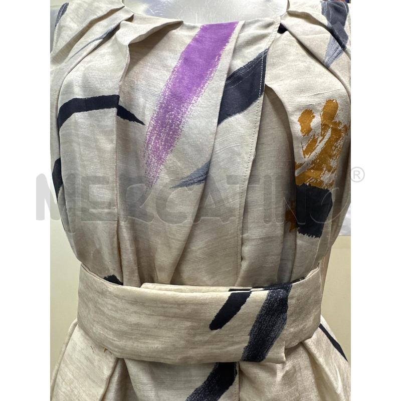 VESTITO DONNA ETRO BEIGE PENNELATE BLU SENAPE | Mercatino dell'Usato Molfetta 2