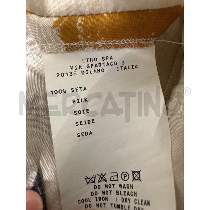 VESTITO DONNA ETRO BEIGE PENNELATE BLU SENAPE | Mercatino dell'Usato Molfetta 4