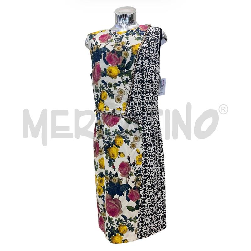 VESTITO DONNA FAUSTO PUGLISI PANNA FLOREALE | Mercatino dell'Usato Molfetta 1