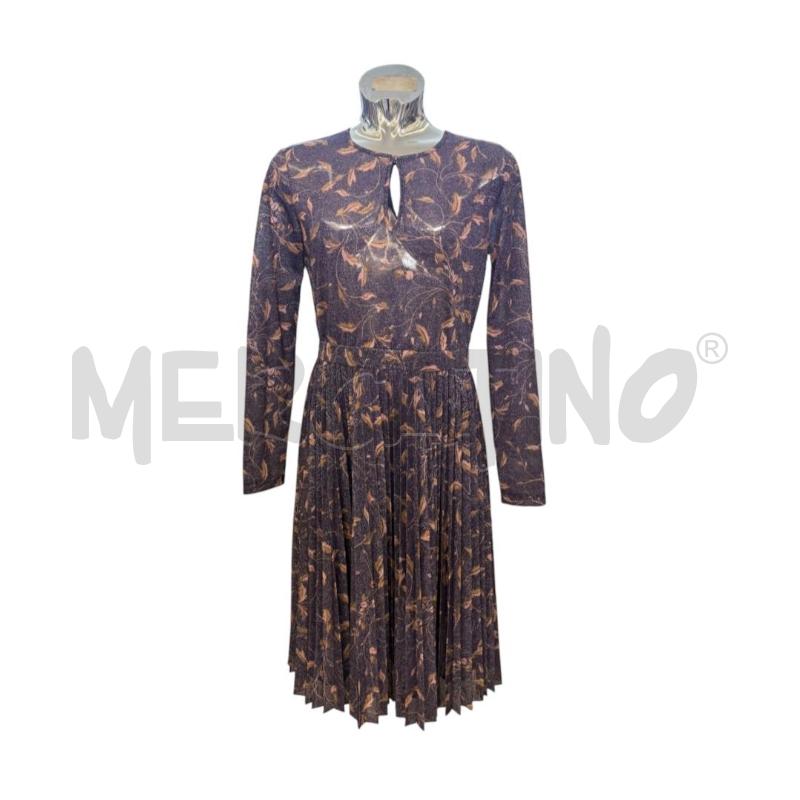 VESTITO DONNA MAX&CO LILLA FIORI BEIGE LAMINATO | Mercatino dell'Usato Molfetta 1