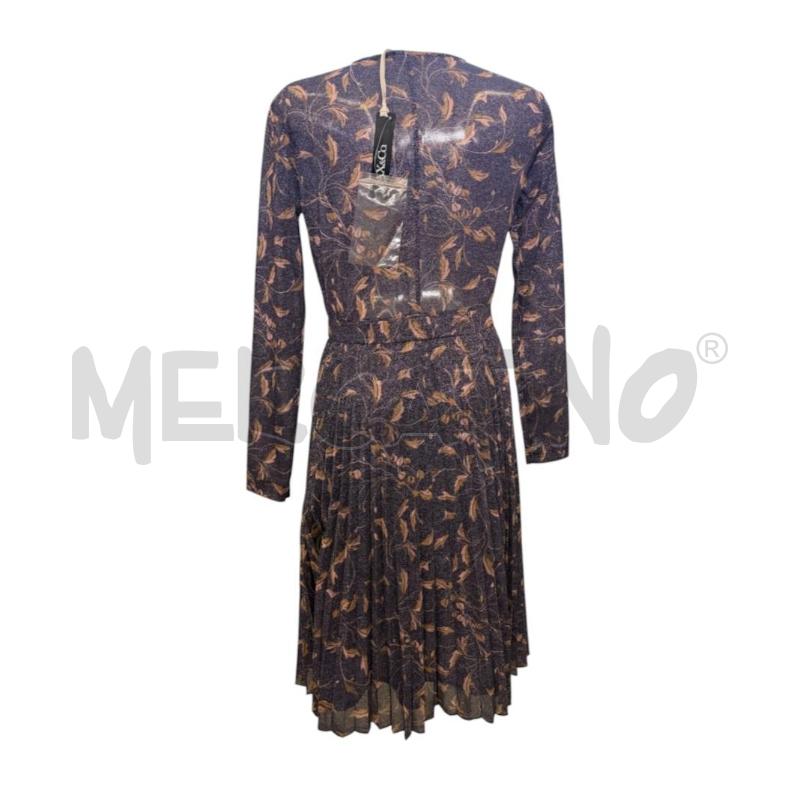 VESTITO DONNA MAX&CO LILLA FIORI BEIGE LAMINATO | Mercatino dell'Usato Molfetta 2