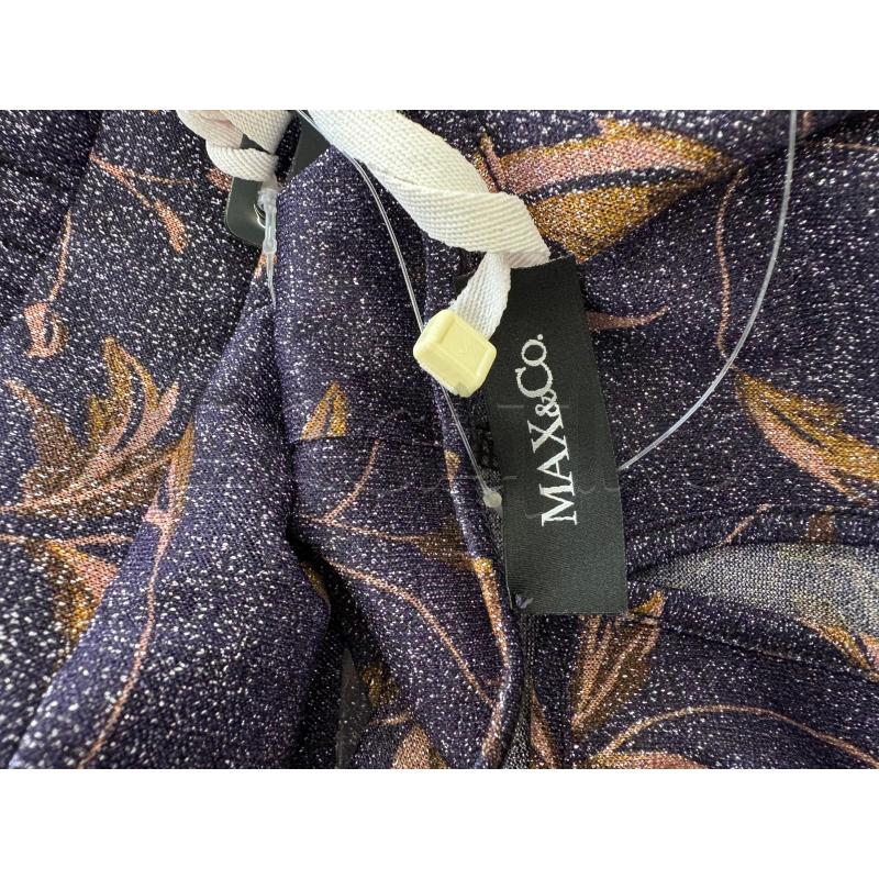 VESTITO DONNA MAX&CO LILLA FIORI BEIGE LAMINATO | Mercatino dell'Usato Molfetta 3