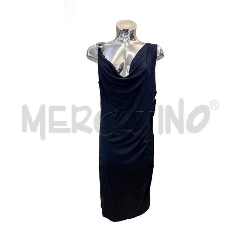VESTITO DONNA PAROSH BLU BRETELLA NODO ARGENTATO  | Mercatino dell'Usato Molfetta 1