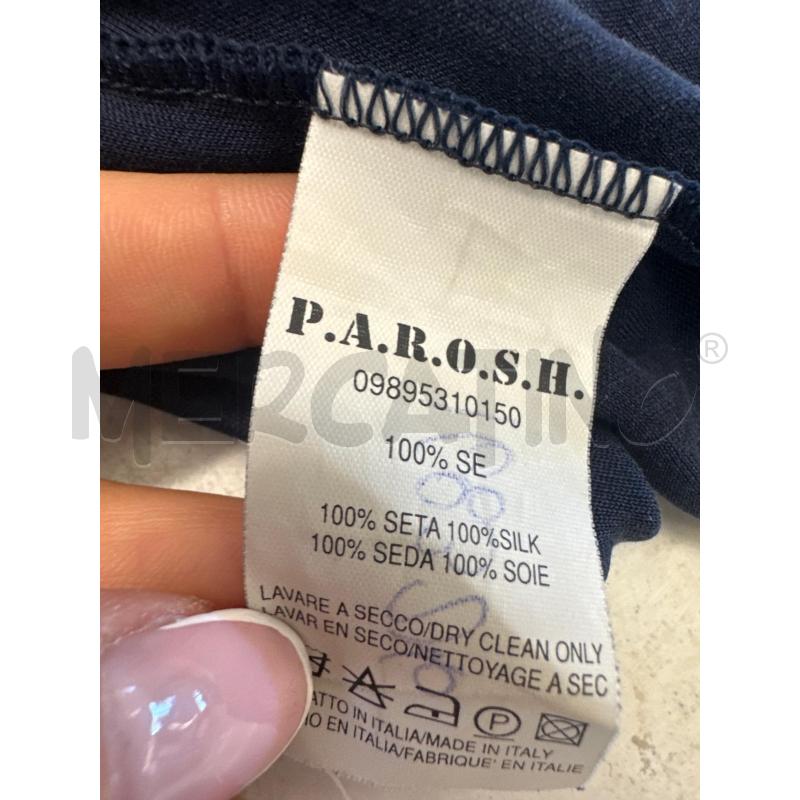 VESTITO DONNA PAROSH BLU BRETELLA NODO ARGENTATO  | Mercatino dell'Usato Molfetta 5