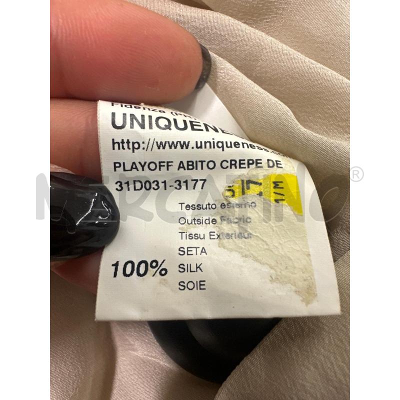VESTITO DONNA PINKO SETA BEIGE NATURALE | Mercatino dell'Usato Molfetta 4