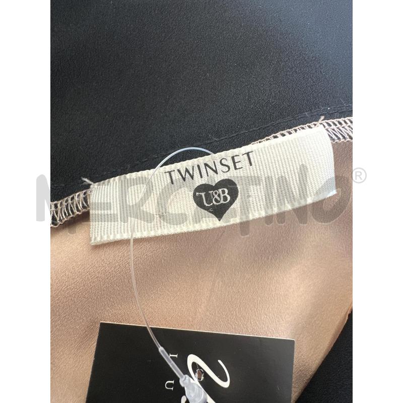 VESTITO DONNA TWINSET ROSA PROFILO PIZZO NERO | Mercatino dell'Usato Molfetta 4