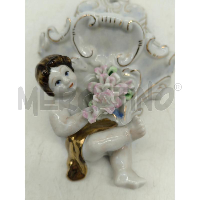 ACQUASANTIERA CON PUTTO FIORE CERAMICA | Mercatino dell'Usato Sandigliano 3