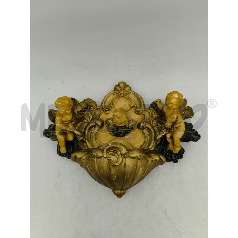 ACQUASANTIERA GESSO DIPINTO PUTTI | Mercatino dell'Usato Sandigliano 1