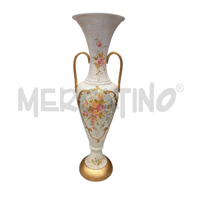 ANFORA FIORI DECORO ORO FIRMATO | Mercatino dell'Usato Sandigliano 1