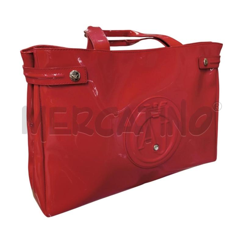 BORSA ARMANI JEANS ROSSA VERNICE BRILL LOGO | Mercatino dell'Usato Sandigliano 1
