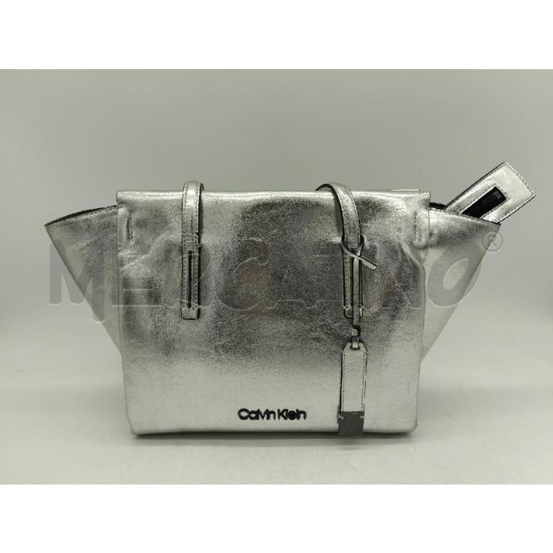 BORSA D.CALVIN KLEIN ARGENTATA LUCIDA | Mercatino dell'Usato Sandigliano 1