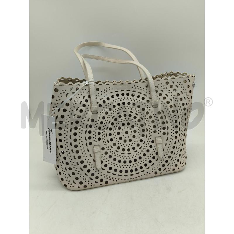 BORSA D.TOMMASINI BEIGE BUCHERELLATA | Mercatino dell'Usato Sandigliano 1