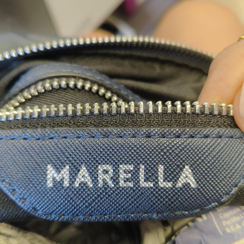 BORSA MARELLA TRACOLLA BLU FIORE BEIGE | Mercatino dell'Usato Sandigliano 4