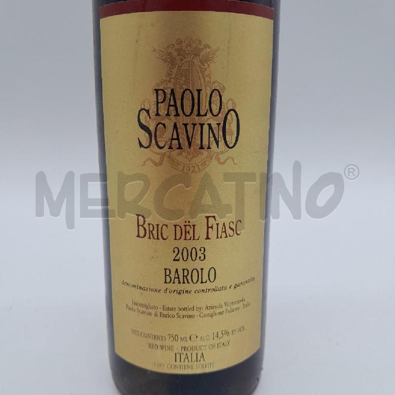 BOTTIGLIA VINO PAOLO SCAVINO BRIC DEL FISC 2003 BAROLO | Mercatino dell'Usato Sandigliano 3