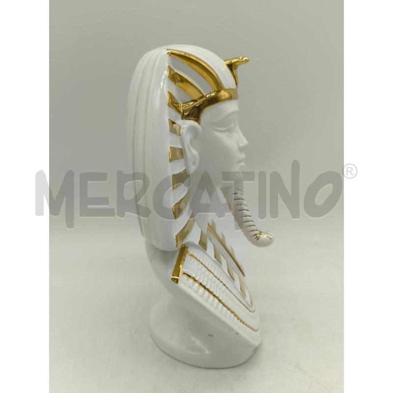 BUSTO FARAONE CERAMICA DORATA FIRMATO | Mercatino dell'Usato Sandigliano 3