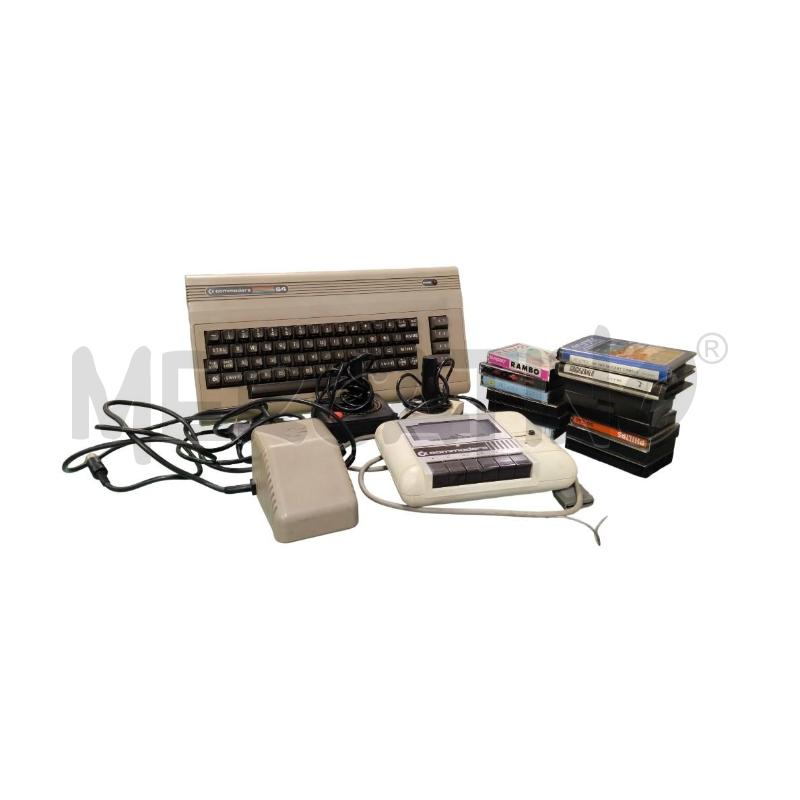COMMODORE 64 + 2 JOYSTICK + DATACASSETTE + GIOCHI | Mercatino dell'Usato Sandigliano 1