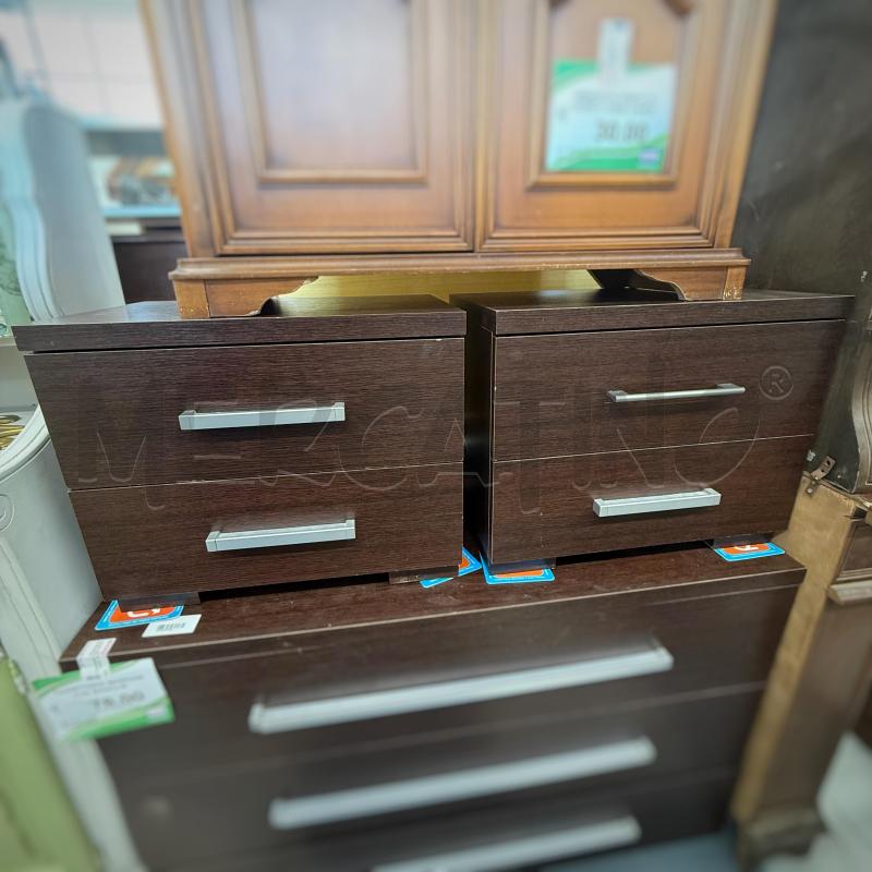 COMODINI COPPIA LEGNO MARRONE | Mercatino dell'Usato Sandigliano 1