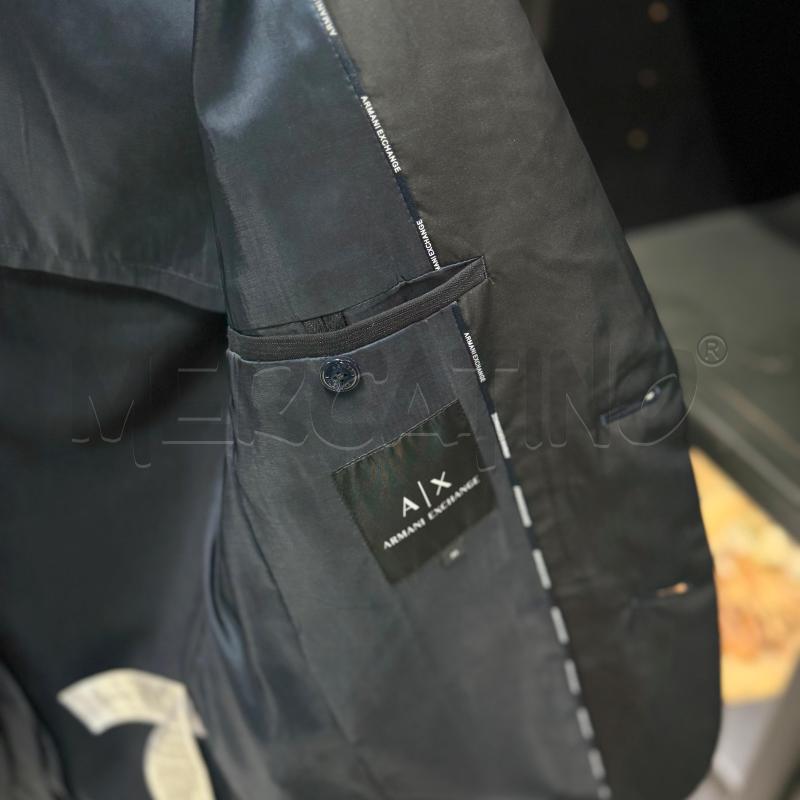 COMPLETO U.S ARMANI EXCHANGE BLU CON INSERTI RASO NERO | Mercatino dell'Usato Sandigliano 4