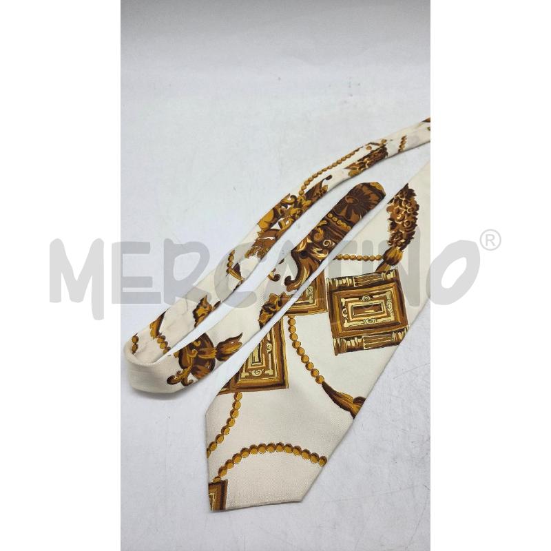 CRAVATTA GIANNI VERSACE PURA SETA BEIGE DORATA  | Mercatino dell'Usato Sandigliano 2