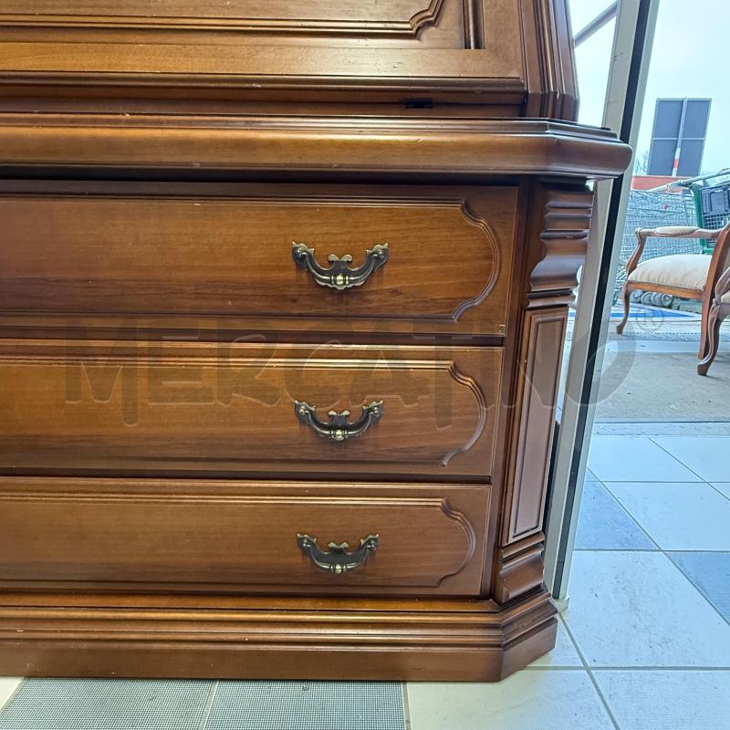 CREDENZA / VETRINA CON RIBALTA LEGNO SCURO | Mercatino dell'Usato Sandigliano 3