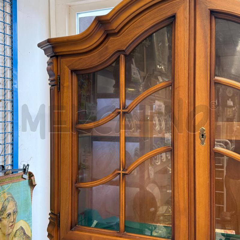 CREDENZA / VETRINA CON RIBALTA LEGNO SCURO | Mercatino dell'Usato Sandigliano 4