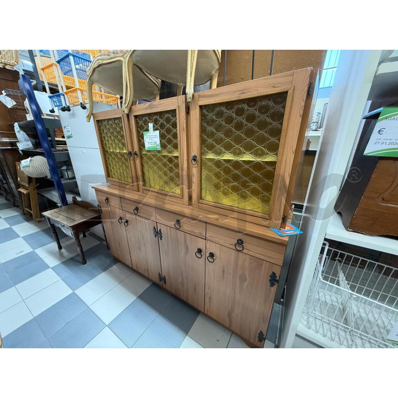 CREDENZA ANTE GIALLO VETRO (ANGOLO BASE SX DA RIV) | Mercatino dell'Usato Sandigliano 2