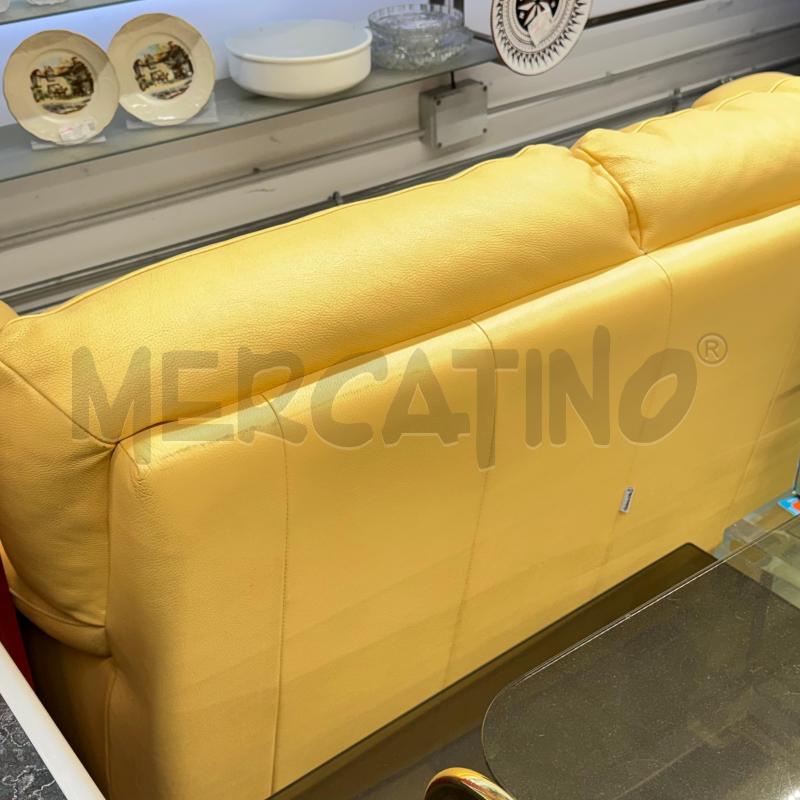 DIVANO 3 POSTI PELLE GIALLO | Mercatino dell'Usato Sandigliano 5