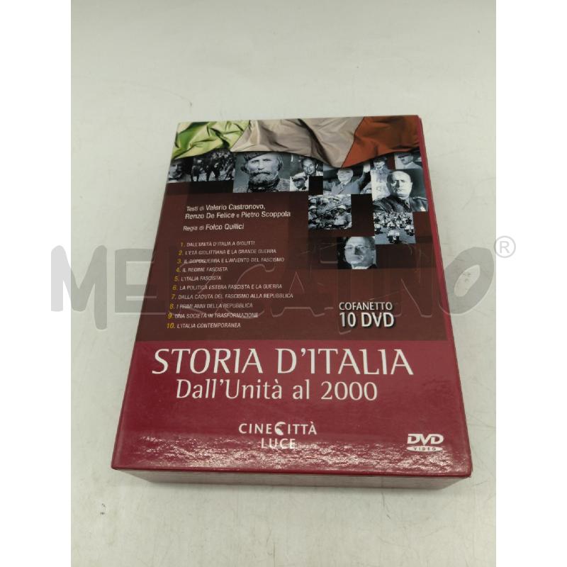 DVD STORIA D'ITALIA DALL'UNITÀ AL 2000 10DVD  | Mercatino dell'Usato Sandigliano 1