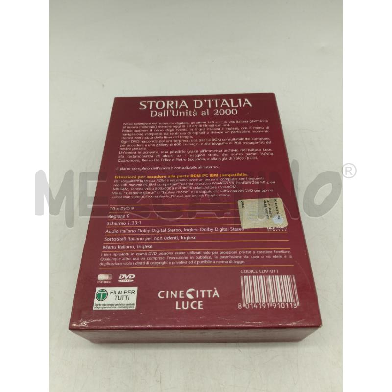 DVD STORIA D'ITALIA DALL'UNITÀ AL 2000 10DVD  | Mercatino dell'Usato Sandigliano 2