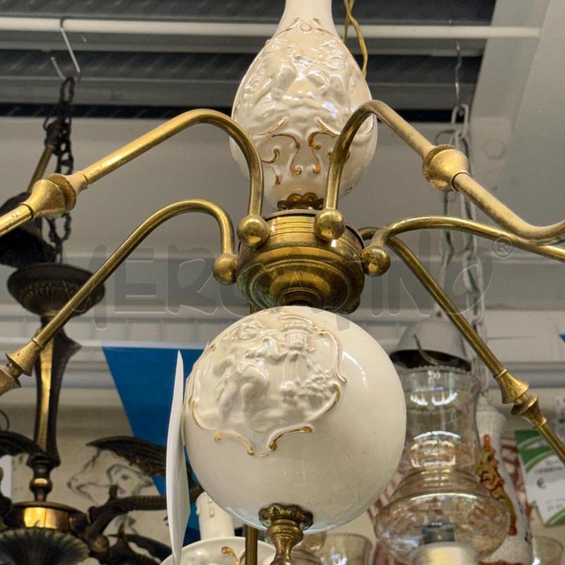 LAMPADARIO CER BIANCA PUTTI | Mercatino dell'Usato Sandigliano 3