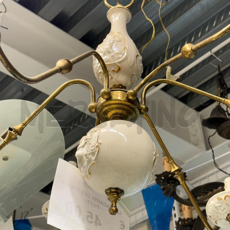 LAMPADARIO CER BIANCA PUTTI | Mercatino dell'Usato Sandigliano 4