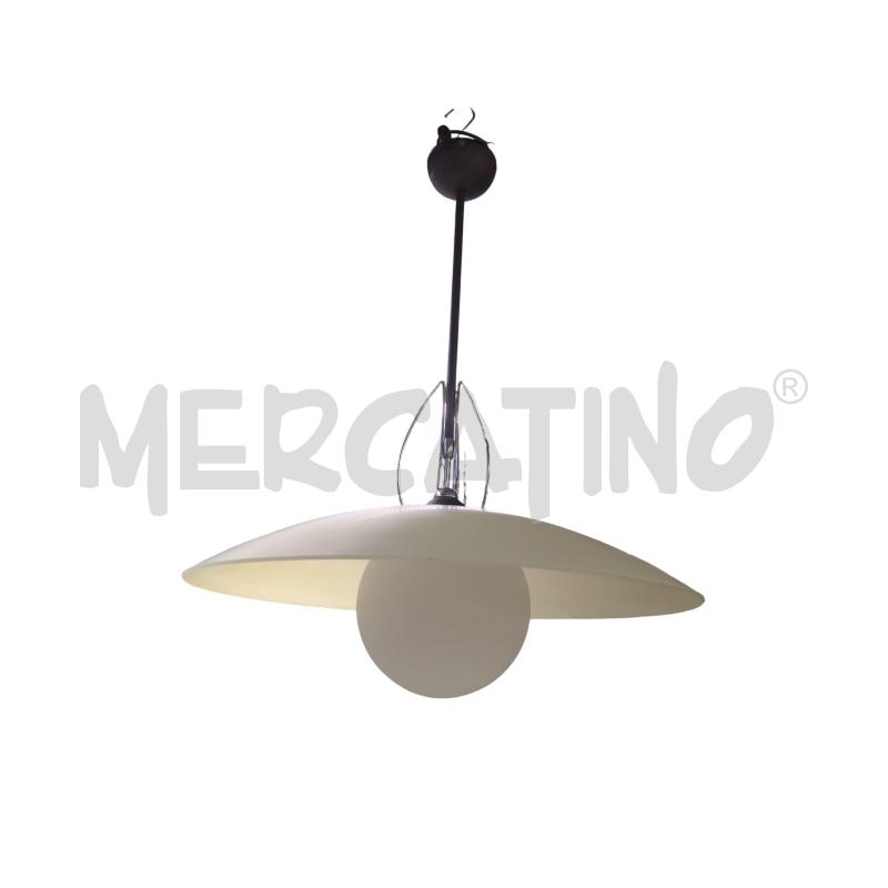 LAMPADARIO LL ART 8500 PALLA VETRO BIANCO | Mercatino dell'Usato Sandigliano 1