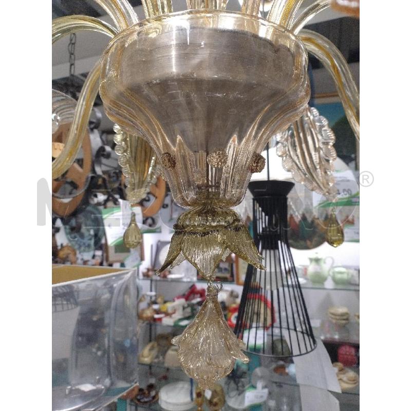 LAMPADARIO MURANO 6 LUCI BICOLORE | Mercatino dell'Usato Sandigliano 2